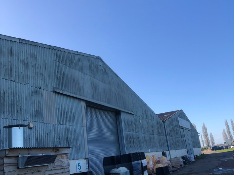 Large Mansfield commercial building undergoing asbestos survey