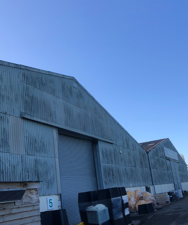 Exterior of Mansfield commercial property inspected for asbestos hazards